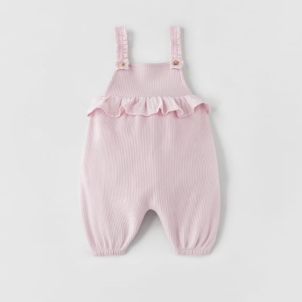 Zara Baby Ruffle Overalls 3-6 months